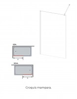 Mampara ducha fija Fresh croquis