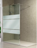 Mampara ducha fija FRESH decorada - cromo de Kassandra