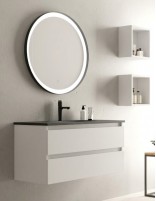 Mueble baño 2 cajones blanco satinado