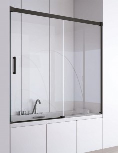 Mampara de bañera moderna modelo SUGAR NEGRA de Kassandra