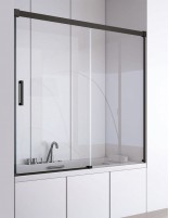 Mampara de bañera moderna modelo SUGAR NEGRA de Kassandra