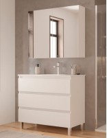Mueble de baño 3 cajones blanco satinado