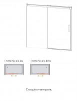 Mampara de bañera moderna croquis