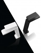 Grifo lavabo negro alto - blanco