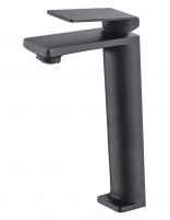Grifo lavabo negro alto