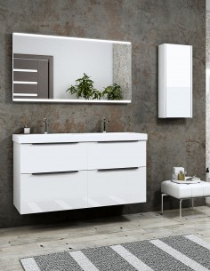 Mueble de baño moderno de 140 cm modelo GALSAKY de Coycama - 120 cm blanco 2