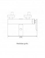Grifo victor para bañera y ducha - medidas