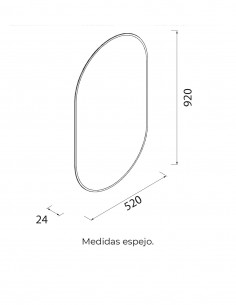 Espejo con diseño moderno black velvet 2