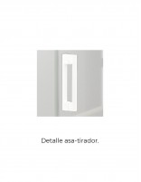 Mampara corredera blanca detalle tirador