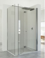 Mampara plegable para ducha modelo CLOE de Seviban con lateral fijo