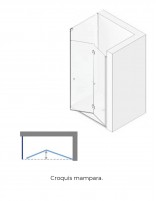 Mampara plegable para ducha croquis