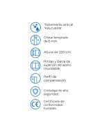 Mampara plegable para ducha datos