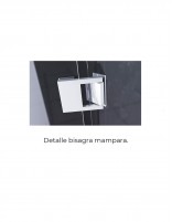 Mampara plegable para ducha detalle bisagras