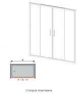 Mampara ducha Kassandra Bella croquis