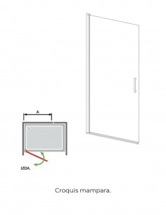 Puerta abatible para mampara modelos Nardi de Kassandra 2
