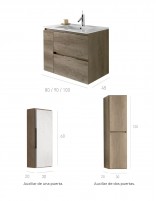 Mueble de baño con lavabo incluido medidas modelo contrac
