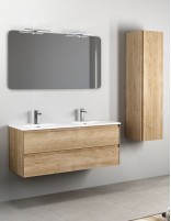 Mueble de baño sin patas roble natural de 120 cm