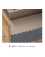 Mueble de baño sin patas detalle cajón por dentro