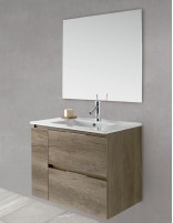 Mueble de baño colgado modelo CONTRAC de Socimobel - Roble olmo