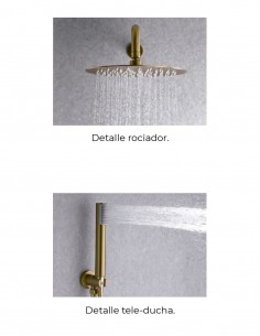 Grifo empotrado dorado modelo LINE de Imex en oro cepillado 2