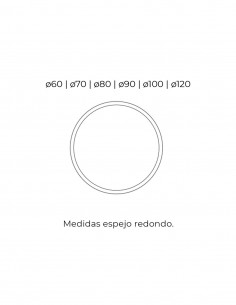 Espejo baño marco negro modelo Aruba redondo de Eurobath 2