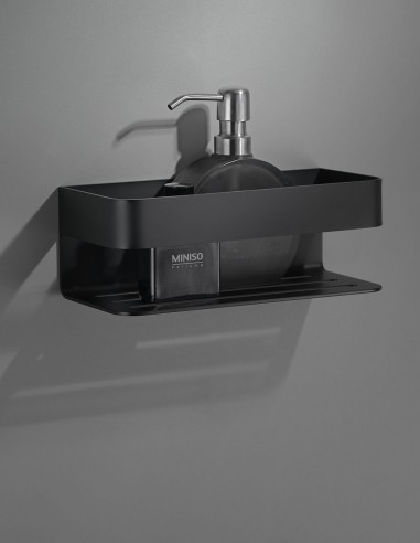 Repisa ducha negro mate