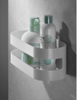 Cesta ducha acero inoxidable blanco