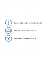 Cesta ducha acero inoxidable datos