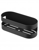 Cesta ducha acero inoxidable detalle negro