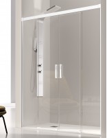 Mampara 2 hojas correderas + 2 fijos Glasé Blanca de Kassandra