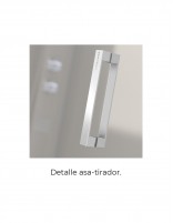 Mampara 2 hojas correderas + 2 fijos detalle tirador