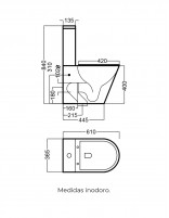 Inodoro tanque bajo croquis