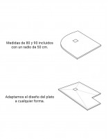 Plato de ducha resina y gel coat de duplach - medidas