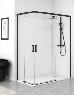 Mampara ducha rectangular modelo Jazz negra