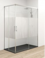 Mampara para plato ducha rectangular decorada