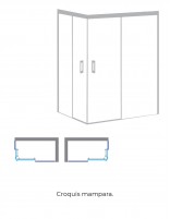 Mampara para plato ducha rectangular croquis