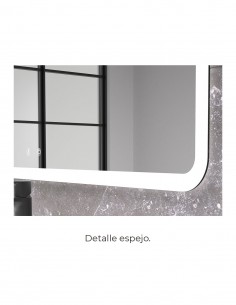 Espejo cuadrado con luz LED modelo Mykonos de Eurobath 2