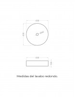 Encimera baño madera croquis del lavabo redondo