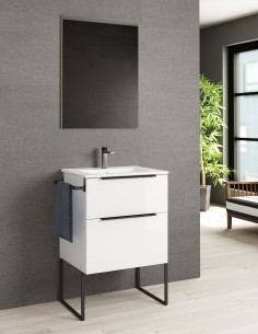 Mueble baño moderno modelo Galsaky de Coycama en roble natural 2