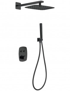 Grifo empotrado ducha negro ambiente modelo HIDRA de IMEX. 2