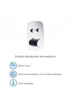 Grifería termostática empotrada ducha modelo FEROE de IMEX 2