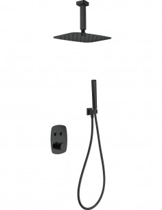 Ducha empotrada negro modelo FEROE de IMEX