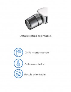 Grifo aireador - bidé con rótula orientable modelo MISURI de Aquassent 2
