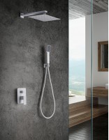 Imex DUBLÍN negro - blanco grifería de ducha empotrada