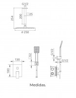 Croquis Imex DUBLÍN negro - blanco grifería de ducha empotrada