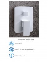 Imex DUBLÍN negro - blanco grifería de ducha empotrada