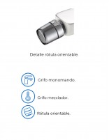 Grifo bidé MISURI blanco cromo de Aquassent