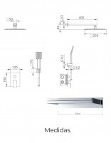 Imex grifería empotrada modelo JAVA croquis