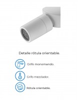 Grifo bidet blanco modelo DINAMARCA de Imex detalle