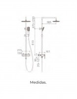 Columna de ducha moderna modelo ESCOCIA de Imex croquis